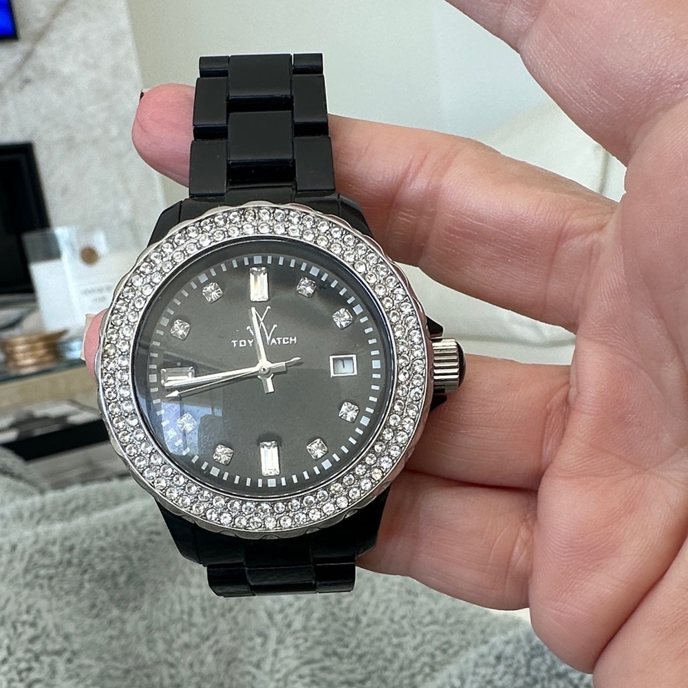 ToyWatch Black Crystal Bezel Women's Watch